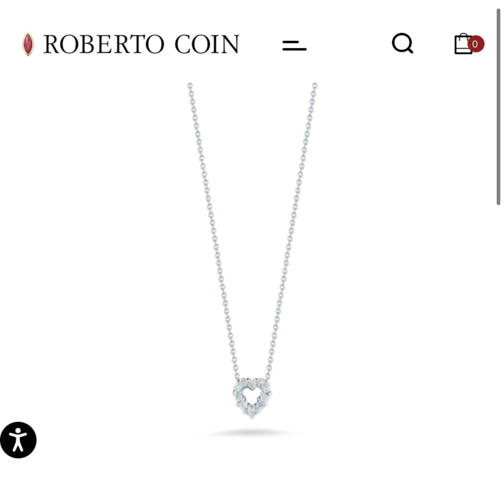 18K W HEART PENDANT WITH DIAMONDS